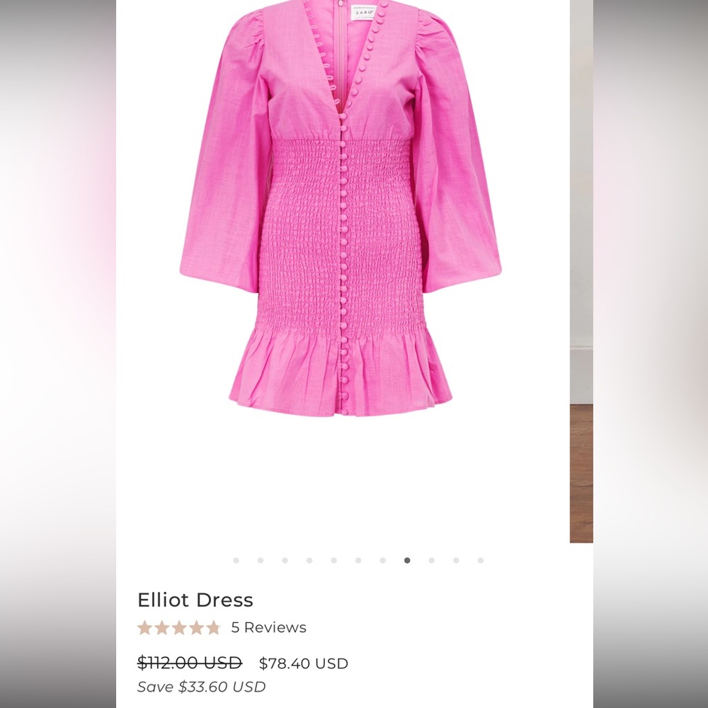 Sabo Skirt Pink Mini Dress - Picture 5 of 5
